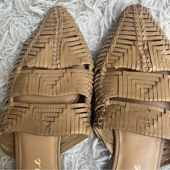 ANTHROPOLOGIE MATISSE WOVEN EAST END SLIDES SLIP ON MULES SZ 9 NEUTRAL - Picture 13 of 16